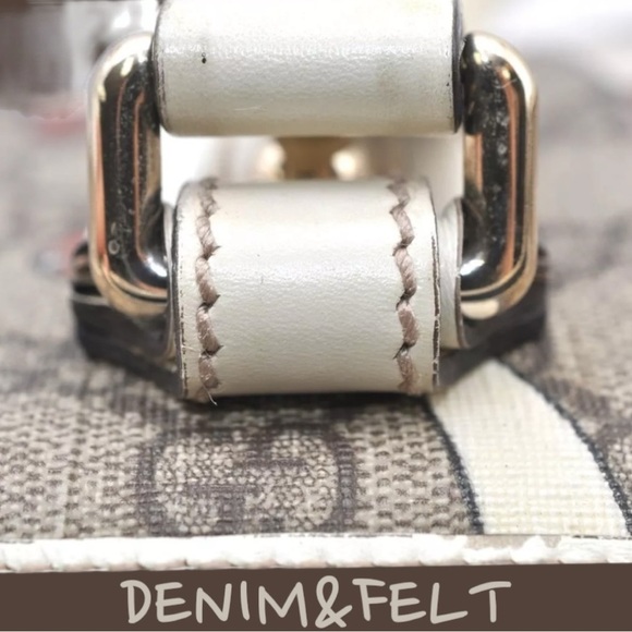 GUCCI Beige/Cream The Boot Pattern GG Plus Monogram Canvas/Leather Tote Bag 👢👢 - Picture 12 of 16